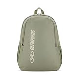 Mochila Escolar Olympikus Essential cor cinza/verde unissex