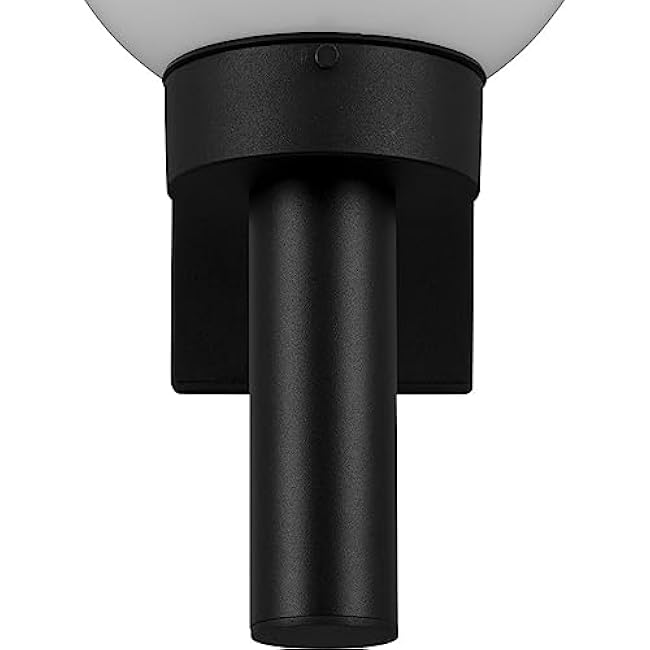 Progress Lighting Acrylic Globe 1-Light Shatter-Resistant Acrylic Shade Modern Outdoor Wall Lantern Light, Outdoor, P5626-60, Matte Black