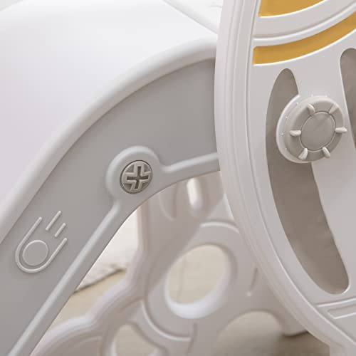 AIYAPLAY Kids Slide Freestanding Toddler Slide Space Theme for Indoor Outdoor Ages 1.5-3 Years - Grey