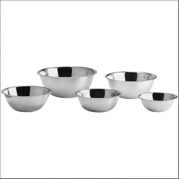 Set de 5 tazones de acero inoxidable para mezclar miniatura 1
