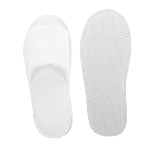 NULYLU 5 Pairs Toe Spa Slippers for Guests Unisex Indoor Slippers for Hotels Guest Houses and Travel Stylish and Comfortable Design