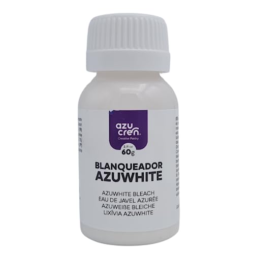 Azucren, Colorante Blanqueador Especial para Blaquear Buttercream, Uso para Reposteria, Teñir Rellenos o Coberturas de Tartas, 60 Gr