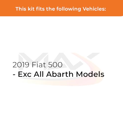 Image of Max Advanced Brakes Front Brake Kit Compatible With 2019 Fiat 500 Excl. All Abarth Models Replacement Geomet Coated OE Disc Brake Rotors and Ceramic Brake Pads