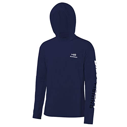 Bassdash - Sudadera con Capucha para Hombre, protección Solar UPF50+ suéter UV Manga Larga para Pesca protección contra sarpullidos Rashguard