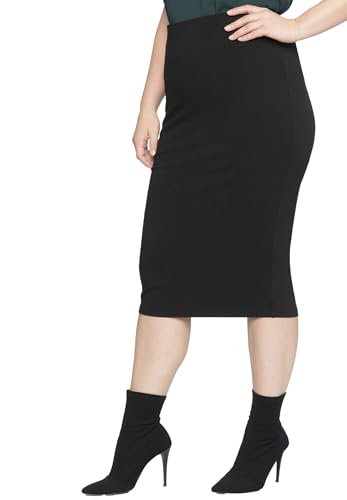 ELOQUII Women's Plus Size Knit Column Skirt