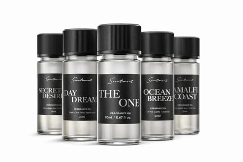 Scentiment Luxury Hotel Scents – 5 Diffuser Oil Set | Secret Desires, Day Dream, The One, Ocean...
