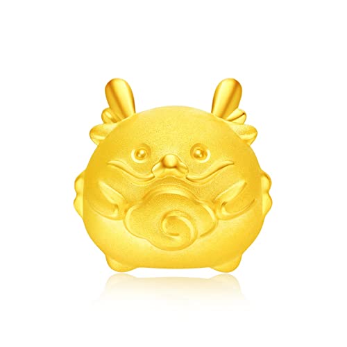 CHOW TAI FOOK 999 Pure 24K Gold Chinese Zodiac Mallows Beads Charm