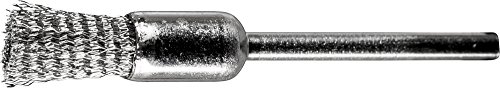 PFERD 83263 Stem Mounted Miniature Power End Wire Brush, Stainless Steel (INOX), 5/16
