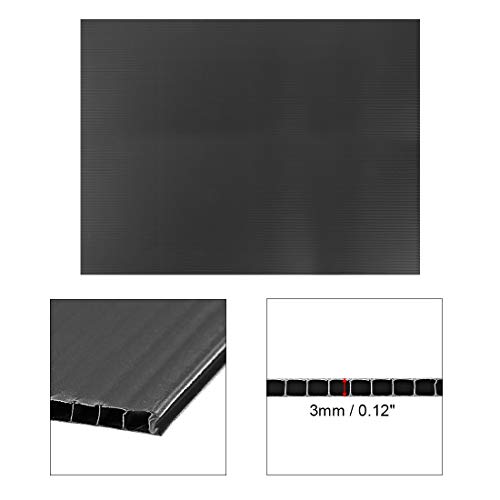 Feuilles ondulées en plastique rigide noir 3 mm de qualité durable