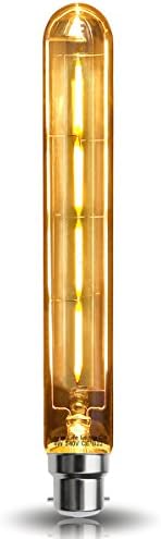 Retro Vintage LED 4w Test Tube Edison Style Filament Bulb Smoked Gold Glass T30 B22 Bayonet