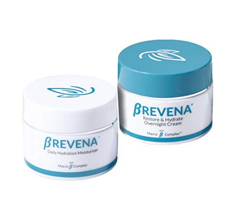 BREVENA Perfect Pair Daily Hydration Moisturizer and Restore & Hydrate Overnight Cream, Fragrance Free Moisturizer Duo with Macro B Complex, Hyarulonic Acid, Vitamin C and E