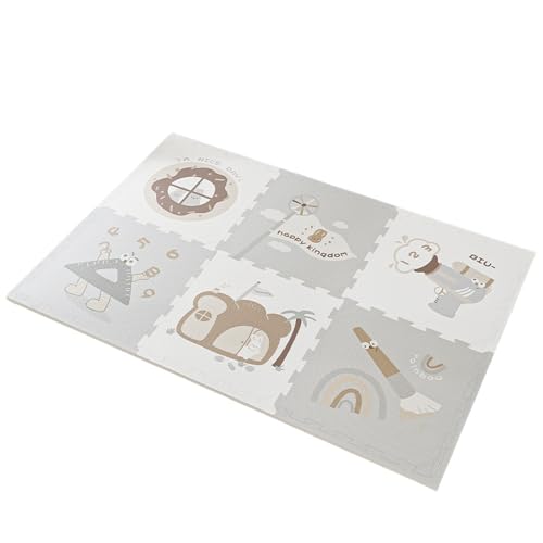 ベビープレイマット 床暖房対応 166x166x2cm ベビーマット XPE材質 縁取り 軽量 厚手 折り畳み式 滑り止め 防水防汚 防寒防音 動物 可愛い 赤ちゃん 幼児用プレイマット 遊びマット 敷物 知育 クッションマット 遊び 転倒防止 出産祝い