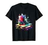 Bücherwurm Buntes Buch Bibliothekar Literatur - Buchillustration für Lesevergnügen in Bibliothek & Buchclub - Unisex T-Shirt - Multicolored - Small