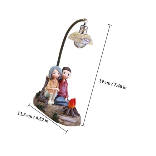 Lámpara de mesa pareja romántica en resina decorativa miniatura 2