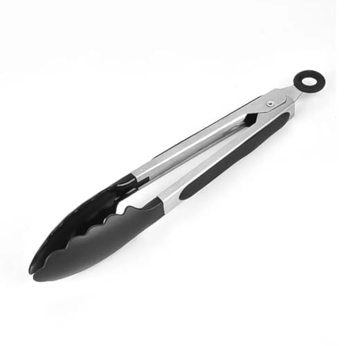 ZSREYFNB Pinzas Cocina Pinzas de Cocina for Barbacoa, de Acero Inoxidable, antiadherentes, for Servir Alimentos Pinzas De Cocina(27cm)