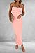 PRETTYGARDEN Women's Summer Bodycon Maxi Tube Dress Ribbed Strapless Side Slit Long Going Out Casual Elegant Party Dresses (Pink,X-Small)