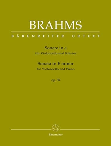 Brahms, J. - Sonata in E Minor for Violoncello and Piano op. 38