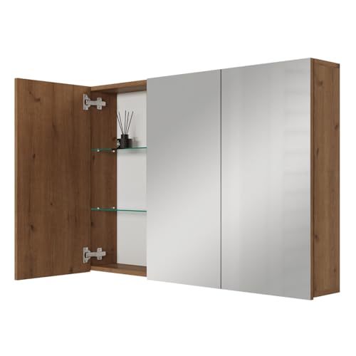 DESIGN ELEGANTE: Il mobiletto a specchio ARIA colpisce per il suo design contemporaneo, aggiungendo un tocco di eleganza al tuo bagno. Le sue linee pulite e l'aspetto minimalista lo rendono un complemento d'arredo esteticamente gradevole.