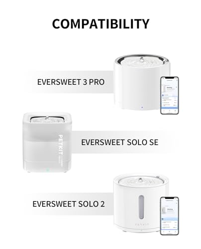 PETKIT Upgraded Filter Units 3.0 for PETKIT Pet Water Fountains Eversweet 2S/3/3 Pro,Eversweet Solo/Solo2/Solo SE & CYBERTAIL, Replacement Filters (5 pcs)