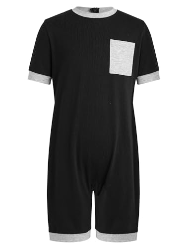 Oyolan Vêtements Adaptés Pour Enfants Avec Besoins Particuliers Vêtements Adaptés Pour Les Enfants En Situation Handicap Body De Soin Noir 5-6 ans – vue 4
