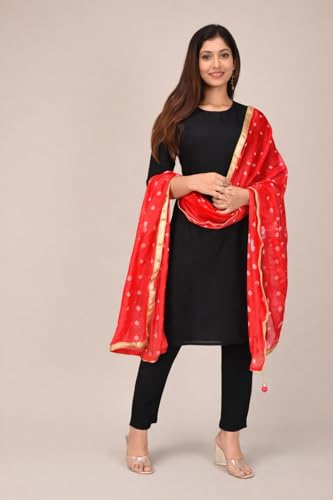 Image of Women Rayon Straight Golden Foil Printed Kurta with Palazzo || Kurti with Palazzo Set for Casual Party & Festival Wear in Round Neck with 3 /4 Sleeve for Girls