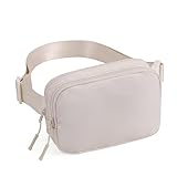 CLUCI Heuptas voor dames, klein, vrouwen heuptas heren, sport mode sling bag, stijlvolle crossbody schoudertas heuptassen met verstelbare schouderriem, B-beige, Eén maat