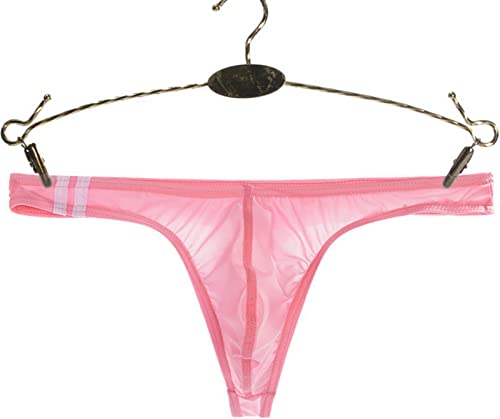 Ice Silk Sexy Mens Bikini Swimwear Elastic Briefs Thongs G-String Underwear