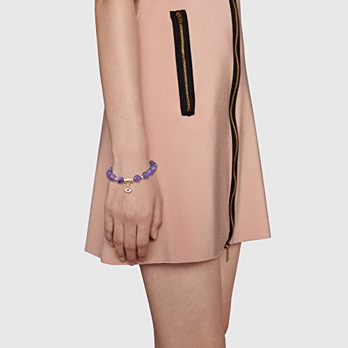 Shrandi Purple Amethyst Bracelet Natural Stone, Healing Crystal Bracelet For Women, Faceted Gemstone Beaded Bracelets With Charms, Spiritual Jewelry For Stress And Anxiety Relief #TOP1