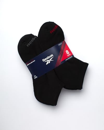 Reebok Mens Low Cut Socks - 8 Pack Stretch Performance Basic No Show - Flat Athletic Socks for Men (Shoe Size 6-12.5)2