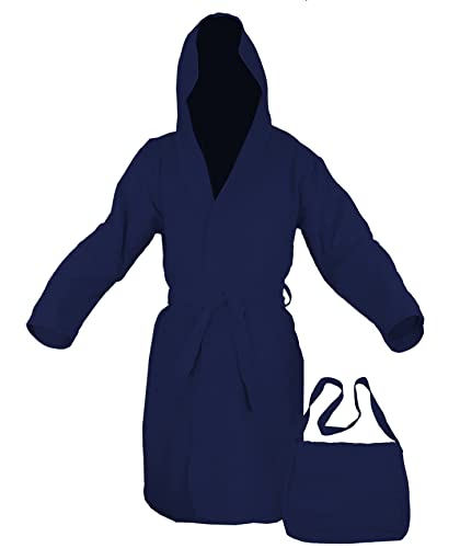 Tex family Albornoz técnico PODDY de microfibra, azul oscuro turquesa S