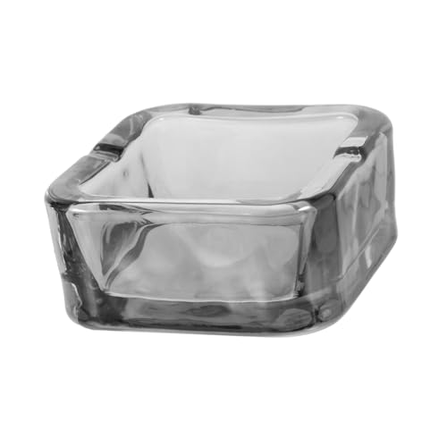 PRETYZOOM Cendrier Verre Transparent Style Européen Pour Maison Cendrier Décoratif Pour Salon Et Salle De Bain Et Extérieur