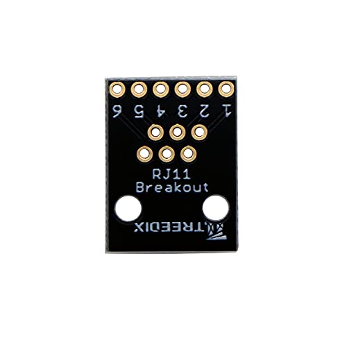 Treedix 4PCS placa breakout RJ11 6 pines negra miniatura 3