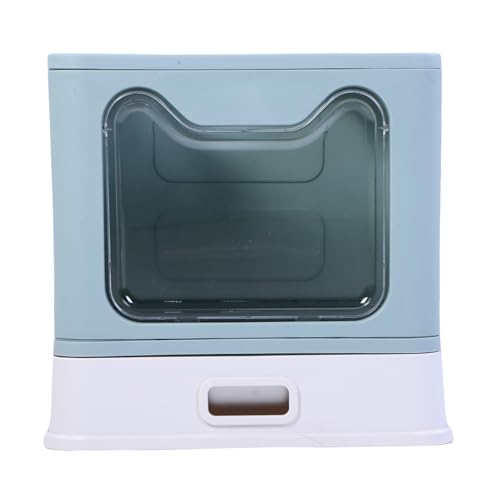 Caja sanitaria para gatos plegable acero inoxidable azul miniatura 2