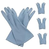 STOBAZA 4 Paare Wiederverwendbare Spülhandschuhe aus Wasserfestem PVC...