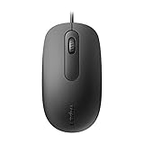RAPOO Wired Computer Mouse,1000 DPI Optical Mice with Ergonomic Shape, 3-Button USB Corded Mouse for Windows PC Laptop Desktop Notebook, N200, Black