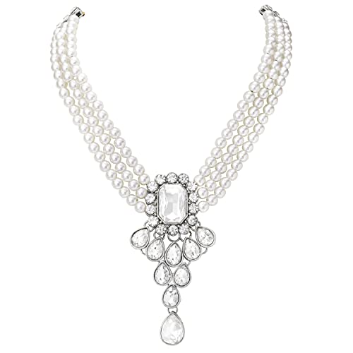 Image of Peora Crystal Faux Pearl Jewellery Gift Set for Women