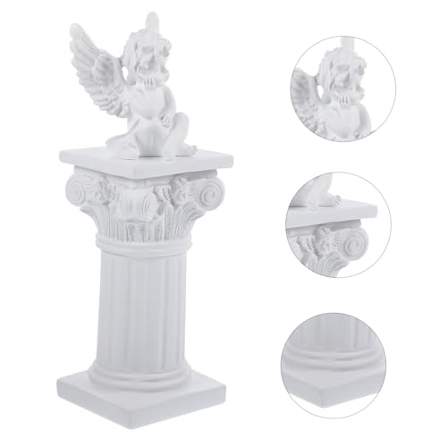 Colonne romaine blanche en résine : statue décorative intérieure légère et résistante - 8