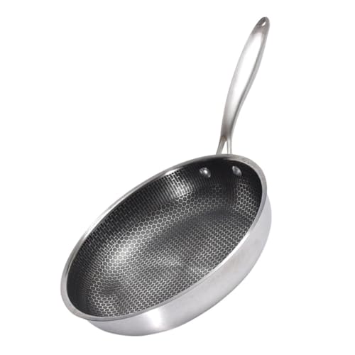 ULTECHNOVO Padella Piccola in Acciaio Resistente Per Uova e Colazione Padella Per Cucinare Le Uova Per Friggere Le Bistecche Effetto Di Trasferimento Del Calore
