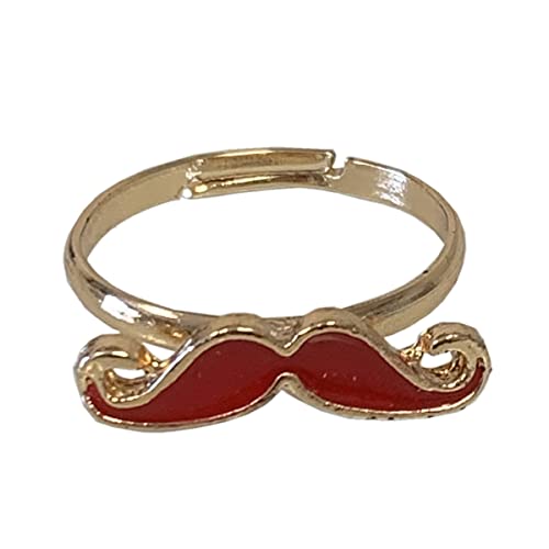 Moustache Petite Bague Rouge