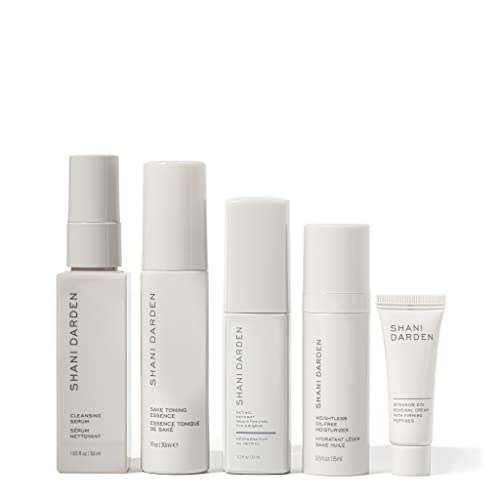 SHANI DARDEN SKINCARE Discovery Kit, Travel Size Anti-Aging Set with Retinol Reform, Cleansing Serum, Sake Toning Essence, Weightless Oil-Free Moisturizer and Eye Renewal Cream (5 Items)