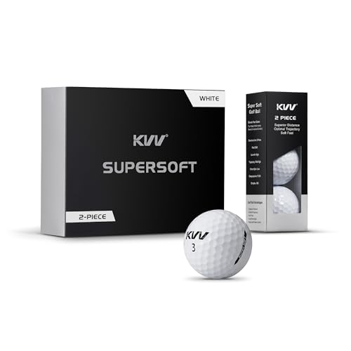 KVV 2-Piece White Golf Balls, High Performance Golf Ball for