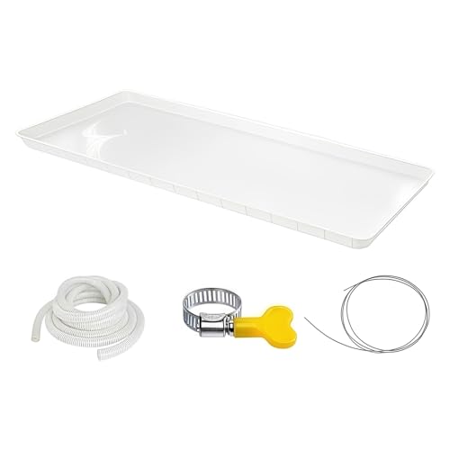 Bandeja Goteo Plástico Condensado, Kit Manguera Drenaje Aire Acondicionado para Aires Acondicionados Empotrados/Montados en el Techo(3-5Px2m)