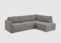 ATLANTIC home collection Eckgarnitur Chill, inkl. Schlaffunktion (ca. 135x230 cm), inkl. Bettkasten, frei im Raum stellbar, Wellenunterfederung, Ecke rechts, Grau