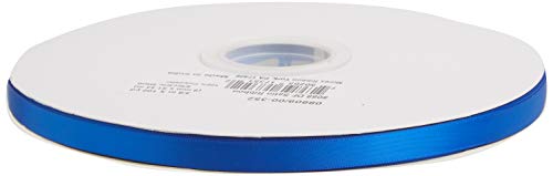 Image of Morex Ribbon 08809 /00-352 Double Face Satin Polyester Ribbon, 3 /8 inch /100 yd., Electric Blue