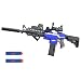 MINGJ M416 Toy Foam Blasters Guns Montaje de Bricolaje Rifle de Juguete Automático Gratis 1 Pistola con 30 Balas Suaves de Cabeza Redonda y 30 Balas de Placa de Succión,Blue