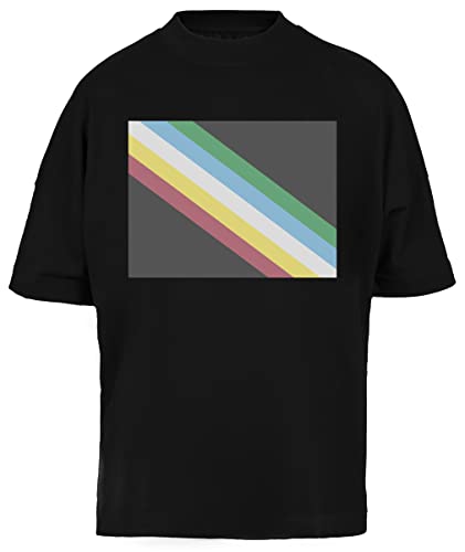 T-shirt handicap pride noir oversize coupe baggy unisexe
