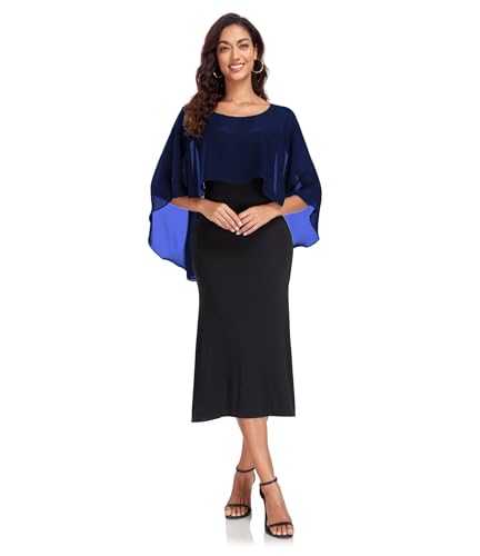 Sheer Shawls and Wraps for Evening Dresses Chiffon Capes for Women Soft Wedding Cover Up