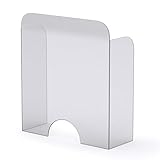 Mampara Protector Mostrador Metacrilato Redondeada 67,6 x 75,5 cm, Pantalla Flexible, Adaptable y Portátil