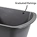 Vakly Rectangular Plastic Wash Basins - 5 Pack, Small 7 Quart Graduated Bucket - Portable Washbasin for Washing, Cleaning, Foot Bath, Dishes, Face Cleansing Bowl