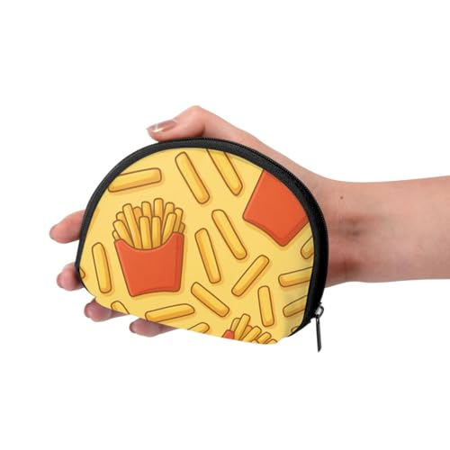 Portable Coin Purse Delicious French Fries Mini Zippered Money Pouch Card Holder3